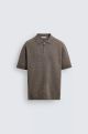 ZARA KNIT POLO SHIRT WITH ZIP