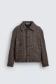 ZARA CHECK JACKET WITH POCKETS