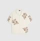RI WHITE REGULAR FIT FLORAL TEXTURED SHIRT