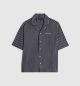 RI NAVY REGULAR FIT TEXTURED STRIPE SHIRT