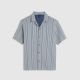 RI BLUE REGULAR  FIT STRIPE SHORT SLEEVE SHIRT