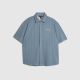 RI BLUE MUSCLE FIT STRIPE SHORT SLEEVE SHIRT