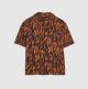 RI BROWN REGULAR FIT ANIMAL PRINT REVERE SHIRT