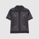 RI BLACK REGULAR FIT PAISLEY PRINT REVERE SHIRT
