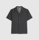 RI BLACK REGULAR FIT GEOMETRIC JACQUARD SHIRT