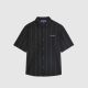 RI BLACK REGULAR FIT PINSTRIPE SHIRT