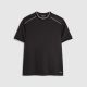 RI BLACK SLIM FIT RAGLAN SLEEVE PIPED TSHIRT