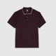 RI RED SLIM FIT TEXTURED TIPPED POLO SHIRT