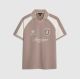 RI BEIGE TEXTURED FOOTBALL POLO SHIRT