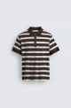 ZARA VERTICAL TEXTURED POLO SHIRT