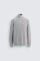 ZARA PURL KNIT QUARTER ZIP JUMPER GREY