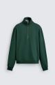 ZARA BASIC QUATER ZIP SWEATSHIRT GREEN
