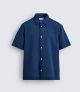 ZARA COMFORT TEXTURED SHIRT BLUE