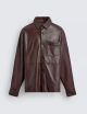 ZARA LEATHER OVERSHIRT