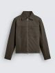 ZARA REGULAR FIT OVERSHIRT BROWN