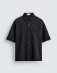 ZARA NON IRON COMFORT OVERSHIRT BLACK