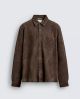 ZARA SUEDE LEATHER SHIRT BROWN