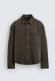 ZARA CONTRAST LINED CANVAS OVERSHIRT