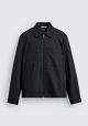 ZARA REGULAR FIT OVERSHIRT WITH POCKETS BLACK