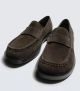ZARA LEATHER PENNY LOAFERS SUEDE