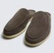 ZARA LEATHER MULE LOAFERS BROWN