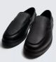 ZARA CASUAL LEATHER BLACK LOAFERS