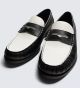 ZARA PENNY LOAFERS BLACK AND WHITE