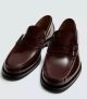 ZARA LEATHER PENNY LOAFERS DARK BROWN