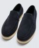 ZARA CASUAL LEATHER LOAFERS BLUE