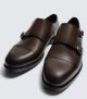 ZARA LEATHER DOUBLE MONK STRAP SHOES