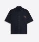 BERSHKA OVERSIZE EMBROIDERED SHORT SLEEVE SHIRT
