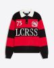 BERSHKA EMBROIDERED LONG SLEEVE POLO COLLAR JUMPER