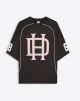 BERSHKA SHORT SLEEVE MESH PRINT TSHIRT